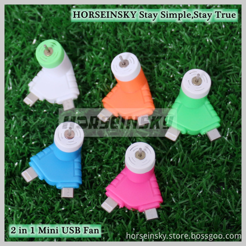 New Design Y Style Mini USB Fan Mobile Use Both 2 in 1 USB Mini Fan for iPhone and Android